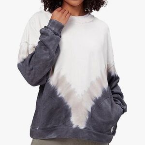 FP Movement by Free People Metti Ombré Sweatshirt in Gray and White